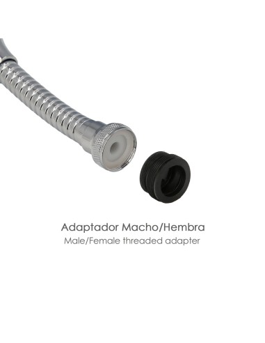 Atomizador Economizador Metalico Flexible Con Adaptador Macho / Hembra