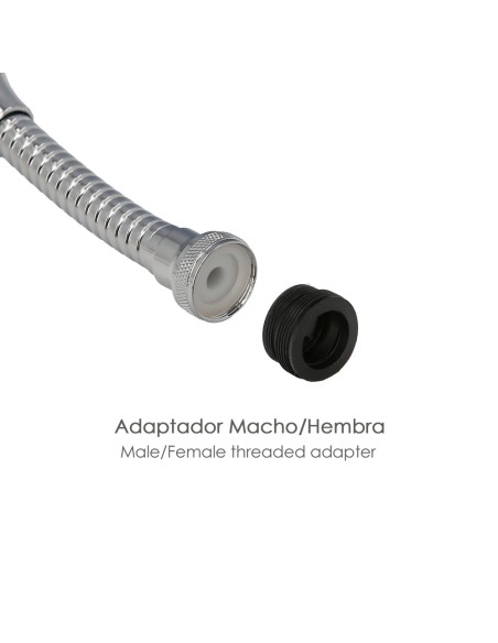 Atomizador Economizador Metalico Flexible Con Adaptador Macho / Hembra