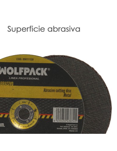 Disco Corte Abrasivo Metal Ø 230 x Ø 22 mm. Espesor 3,2 mm.Disco Radial / Amoladora Universal