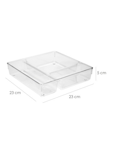 Organizador de Plastico Para Cajones "System Nº1" 23x23x5 cm.