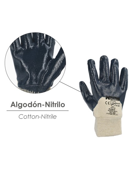 Guantes Nitrilo / Lona Pesados Nimax 10"
