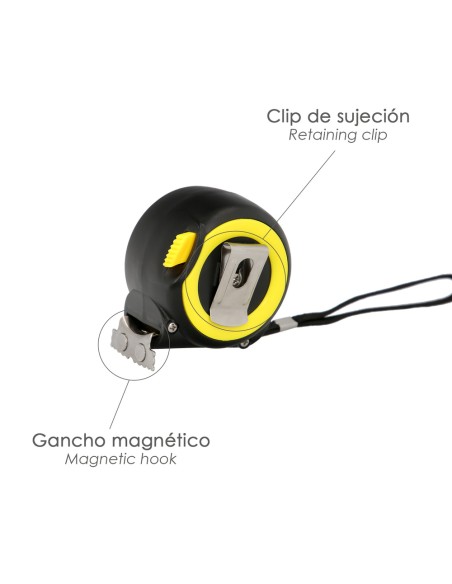 Flexometro Sistema Autolock Con Freno Automatico Longitud 3 Metros Ancho Cinta 16 mm. Magnetico. Cinta Metrica Freno Automatico