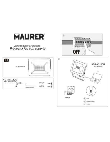 Foco Led Plano Potencia 300 Watt. 24000 Lumenes. Luz blanca 4000ºK Protección IP65. Cuerpo Aluminio. Foco Exteriores/Interiores