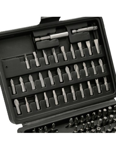 Juego Puntas con Destornillador 1/4" 99 Pzs. Con Apadtador. Cromo Vanadio, Kit Llave Combinada, Kit Carraca,