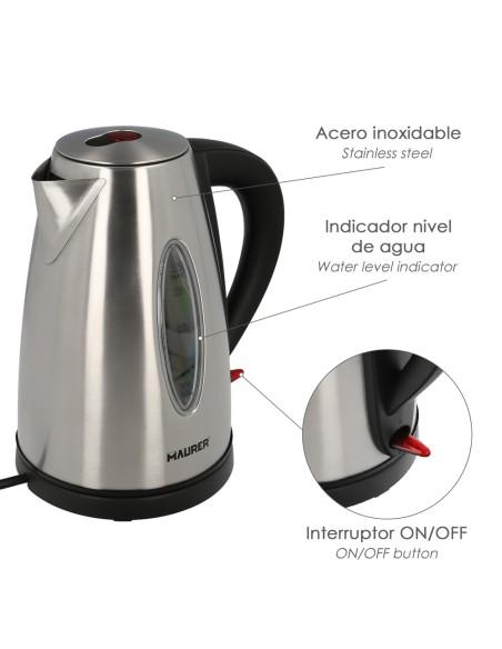 Hervidor De Agua 1,7 Litros. 2200 W.