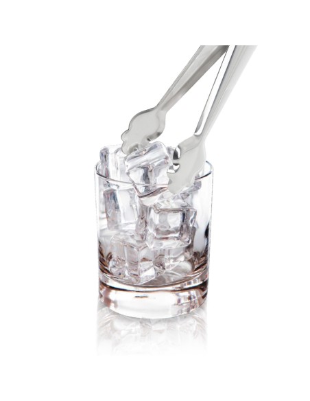 Pinzas Para Hielo de Acero Inoxidable Con Muelle de Apertura Automatica. Longitud 19 cm.