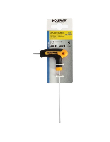 Llave Allen Con Bola Mango Bimaterial "Soft Touch" Forma T 2,0 mm. Acero Cromo Vanadio, Destornillador allen, llave hexagonal