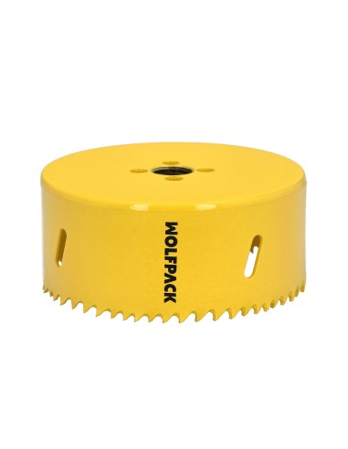 Corona Sierra Bimetal Ø 105 mm. Templado Termico, Base Reforzada. Corona Madera, Broca Agujeros Madera, Acero, Hierro, Plasticos