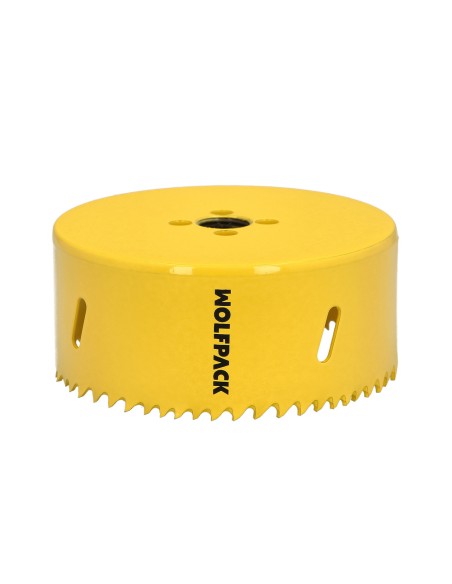 Corona Sierra Bimetal Ø 105 mm. Templado Termico, Base Reforzada. Corona Madera, Broca Agujeros Madera, Acero, Hierro, Plasticos