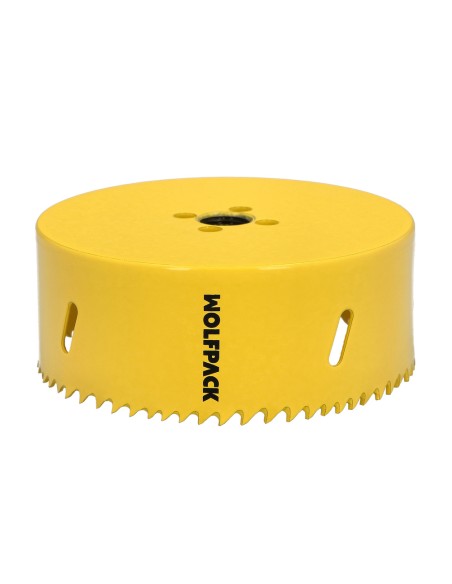 Corona Sierra Bimetal Ø 114 mm. Templado Termico, Base Reforzada. Corona Madera, Broca Agujeros Madera, Acero, Hierro, Plasticos