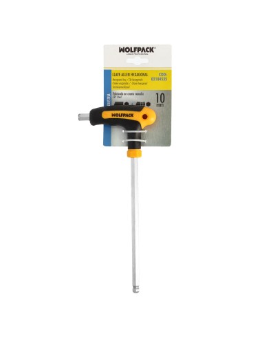 Llave Allen Con Bola Mango Bimaterial "Soft Touch" Forma T 10,0 mm. Acero Cromo Vanadio, Destornillador allen, llave hexagonal