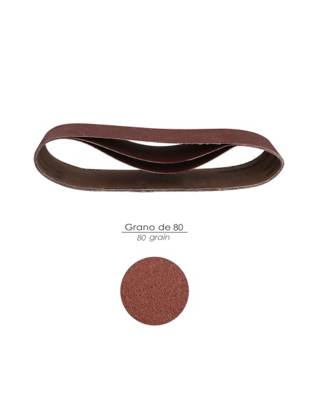 Lija Recambio Banda 100x914 mm. Grano 80 (3 Piezas)