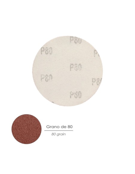 Lija Recambio Velcro Amoladora Ø 180 mm. Grano 80 (10 Piezas)