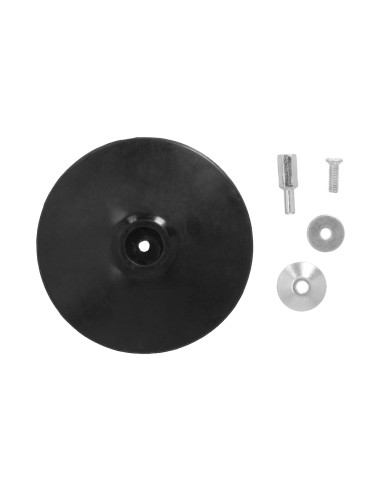 Plato Taladro Nylon Ø 125 mm. Con Espiga Ø 6 mm. Disco Plástico Para Bonete