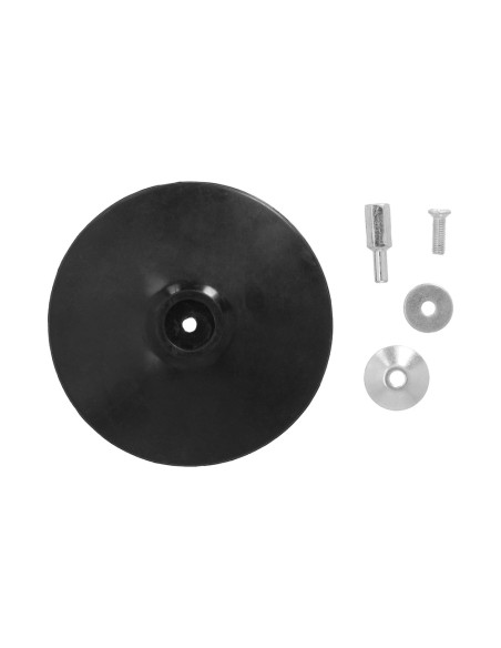 Plato Taladro Nylon Ø 125 mm. Con Espiga Ø 6 mm. Disco Plástico Para Bonete