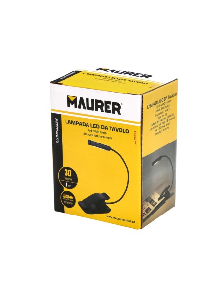 Linterna LED De Mesa / Lectura Bateria Recargable (1.000 mAh) 30 Lumenes Con Clip, 3 Tonos De Luz y 3 Niveles De Luminosidad