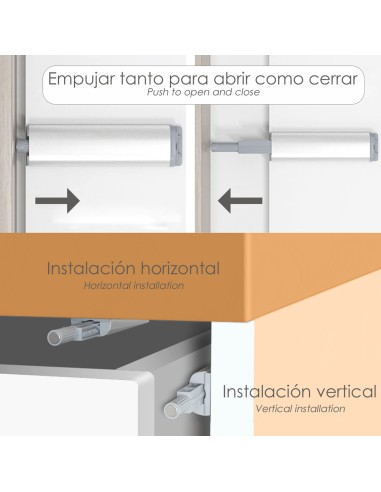 Cierre Iman Para Puerta Armario Presion Magnetica. Pack 2 Piezas Cierre Puerta, Cierre Cajon, Cierre Mueble, Cierre Amortiguador