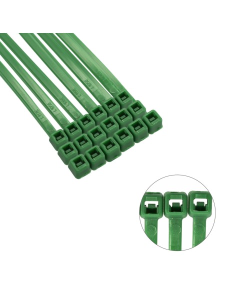 Brida Nylon 100%. Color Verde 4,6 x 390 mm. Bolsa 100 Unidades. AbraBridas Nylon 100% Verde 4,6x390 mm. (Bolsa 100 Unidades)