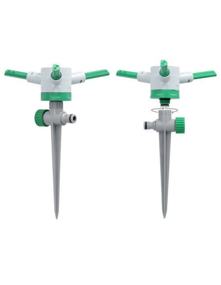 Aspersor Plástico 3 Brazos Con Pincho Con Regulador de Presión.