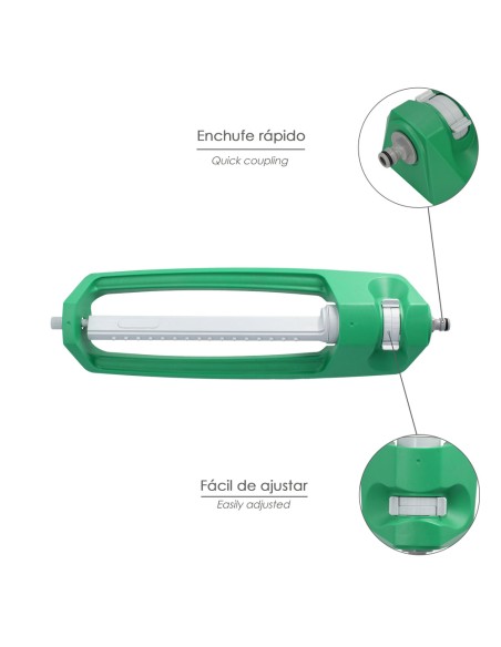 Aspersor plástico oscilante 16 agujeros