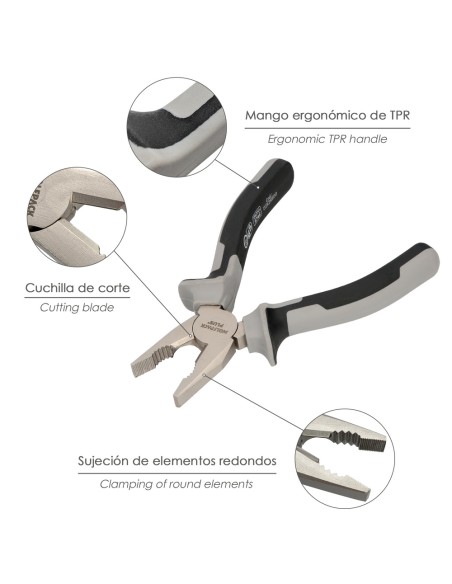 Alicates Universales 150 mm. Acero Cromo Vanadio DIN-ISO 5746