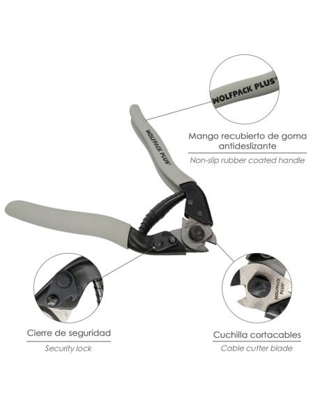 Cortacables 190 mm. Acero Corta Cables, Pelador Cables, Cortador De Cables.