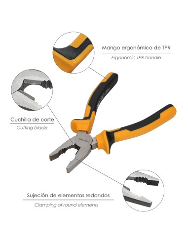 Alicates Universales 175 mm. Acero DIN 5746