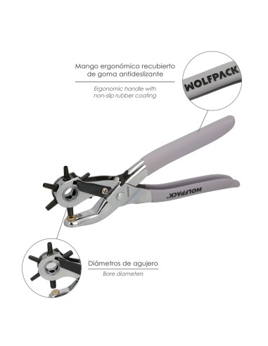 Sacabocados Estrella Alicates Agujeros, Perforador Cuero, Alicates Cinturones