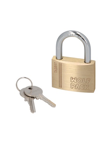 Candado Laton Arco Normal 40 mm. Serie Target. Arco Endurecido. Candado Maletas, Candado Taquillas, Candado Puertas