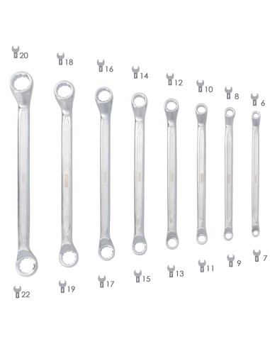 Juego Llaves Acodadas Wolfpack 8 Piezas