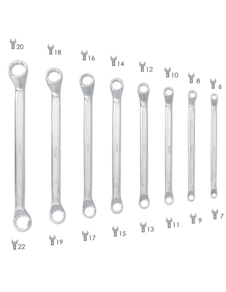 Juego Llaves Acodadas Wolfpack 8 Piezas