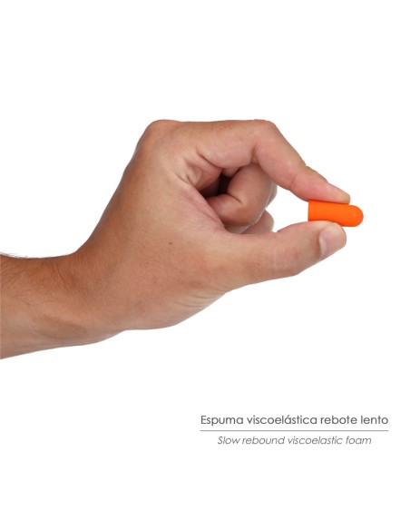 Tapón Espuma Para Oídos 2 Tapones Con Cordon Snr 31Db Trabajar, Dormir, Estudiar, Leer, Viajar, Ronquidos, Proteccion Auditiva