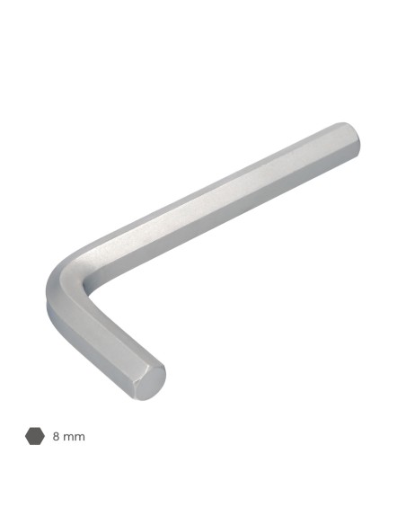 Llave Allen Standar Acero Cromo Vanadio Profesional 8,0 mm. Llave Hexagonal, Llave Allen Taller Mecanica, Llave Allen Bricolaje