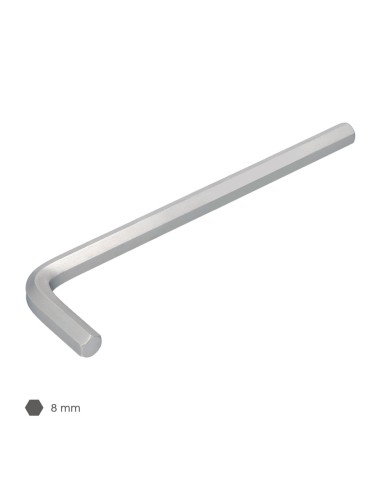 Llave Allen Larga Acero Cromo Vanadio Profesional 8,0 mm. Llave Hexagonal, Llave Allen Taller Mecanica, Llave Allen Bricolaje