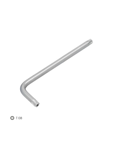 Llave Torx Inviolable Larga Acero Cromo Vanadio Profesional T08 mm. Llave Estrella, Llave Allen Estrella