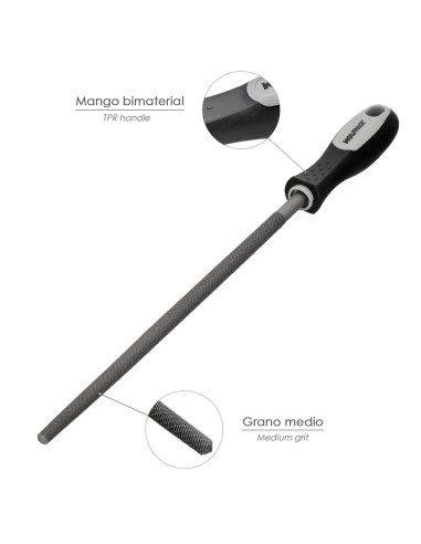 Lima Con Mango Redonda Entrefina 8"