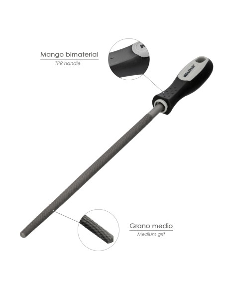 Lima Con Mango Redonda Entrefina 8"