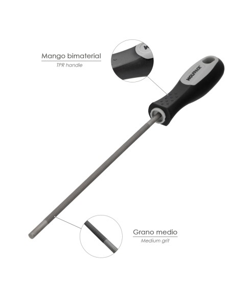 Lima Con Mango Motosierras 320 mm. Ø 5,5 mm.