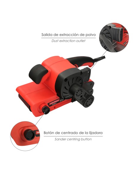 Lijadora De Banda 800 Watt. Con Aspiración Integrada