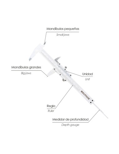 Calibre Acero Inoxidable Profesional 150 mm. Alta Precisión