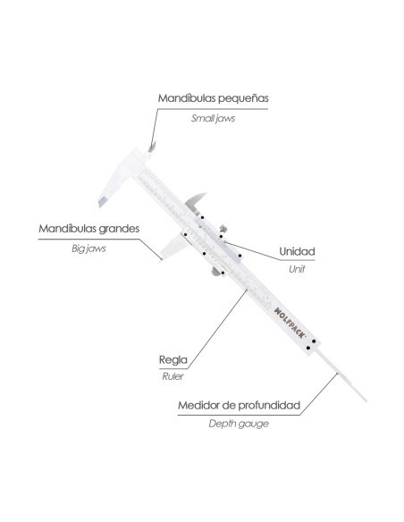 Calibre Acero Inoxidable Profesional 150 mm. Alta Precisión