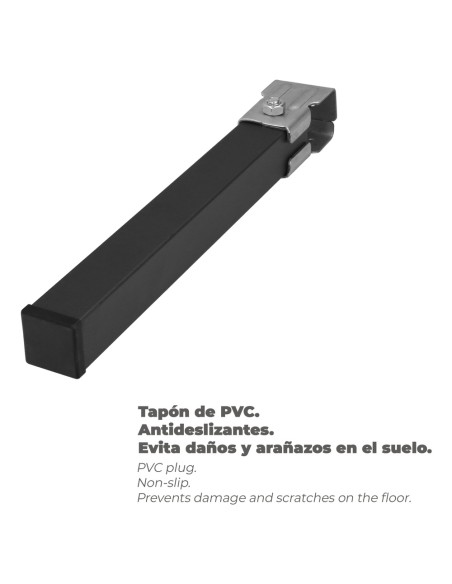 Juego Patas Somier Cuadradas (4 Unidades) Tubo 30x30 mm. Para Somier de 30x30 mm. Altura 25 cm.
