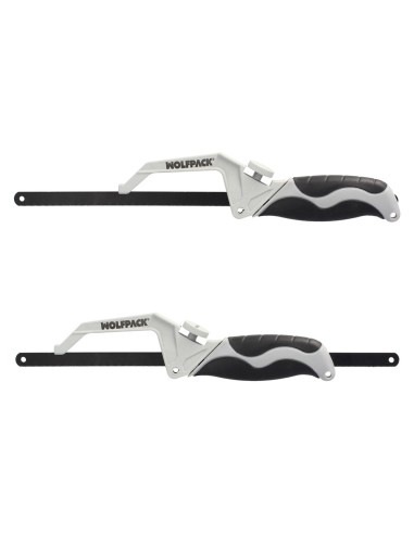 Mini Sierra Empuñadura Aluminio Con Hoja 300 mm. Ajustable, Hoja Corte HSS, Serrucho, Segueta, Segueta, Mini Arco Sierra