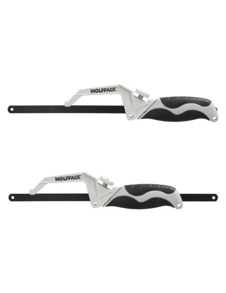 Mini Sierra Empuñadura Aluminio Con Hoja 300 mm. Ajustable, Hoja Corte HSS, Serrucho, Segueta, Segueta, Mini Arco Sierra