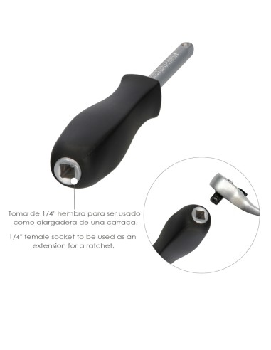 Empuñadura Destornillador Para Vasos 1/4". Prolongador Carraca, Alargador Carraca, Destornillador Vasos