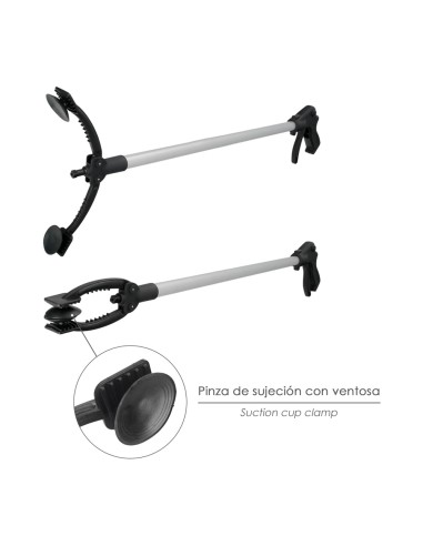 Pinza Coger Objetos 88 cm De Aluminio Con Ventosas y Seguro De Bloqueo