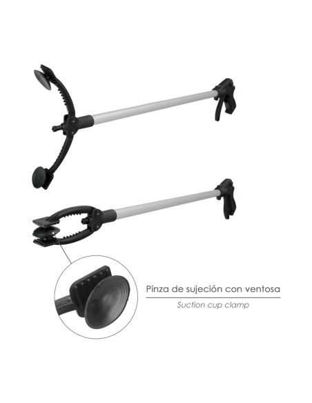 Pinza Coger Objetos 88 cm De Aluminio Con Ventosas y Seguro De Bloqueo