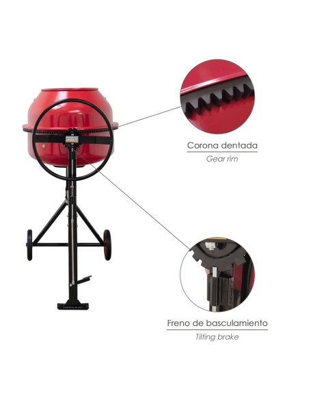 Hormigonera 160 litros / 650 W. Desmontable