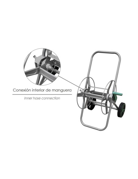 Carro Portamangueras Acero 50 metros