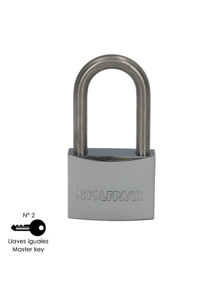 Candado Inoxidable Arco Largo 50mm.